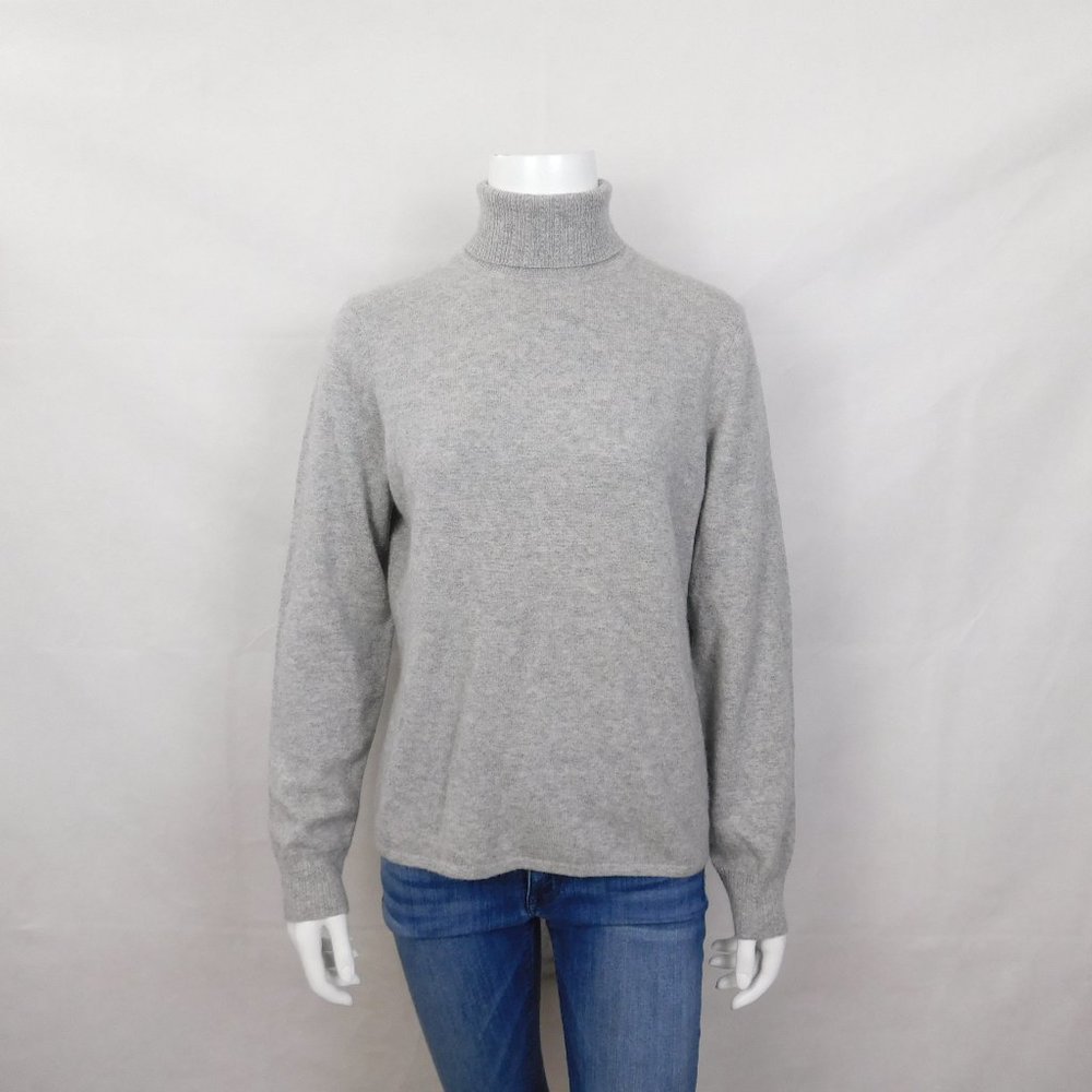 [SOLD] Ann Taylor Gray Cashmere Sweater Turtleneck L